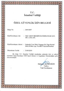 Özel Güvenlik İzin Belgesi